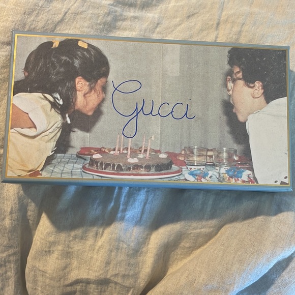 Gucci Liberty of London 38 1/2 infinity black holly print flats NIB size 8 - Picture 10 of 16